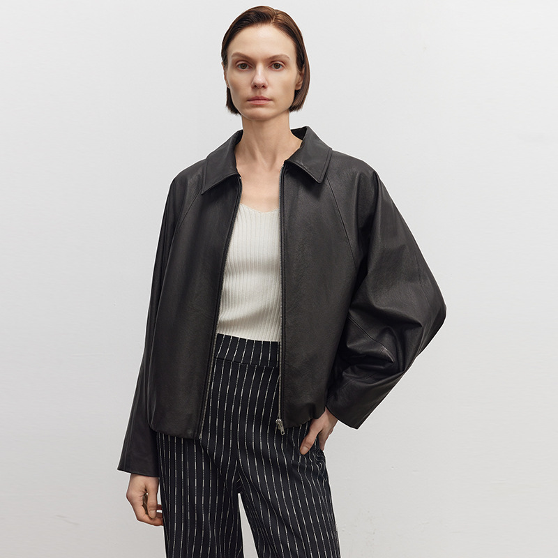 Áo Da Nữ Chất Liệu Da Bò Hàng Mùa Xuân Thu Đông