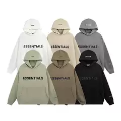 Cross-Border American Streetwear ESS High-End Diffusion Line FOG Letter Fleece Hoodie for Men and Women Loose Fit Hooded Coat