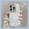 Silver Butterfly Suitable for Apple 16Promax Mobile Phone Case Female Iphone15 Lens Film All-Inclusive 14Pro Feather Yarn
