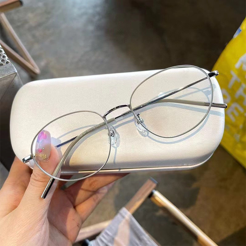 58161 Cat Eye Ultra-Light Xiaohongshu Ins Popular Literary Retro Oval Small Frame Glasses Frame Plain Style Glasses Frame