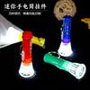 Household Small Flashlight Transparent Head Mini Small Flashlight Street Stall Hot Selling Plastic Button Battery Flashlight Keychain