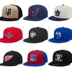 Foreign Trade Baseball Cap American Fashion Couple Trendy Hip-Hop Rap Embroidered Flat-Brim Men's and Women's Nhl Team Flat-Brim Hat