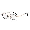 Literary and Fresh Eye Frames, Flat Men's Japanese Style Style Pure Titanium Small-Frame Glasses for Women, Can Be Equipped with Prescription Semi-Titanium Frames
