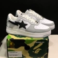 Bape sta - white, gray and black