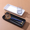 Japanese Creative Melamine Tray Rectangular Imitation Porcelain Tray Kitchen Seasoning Tray Toothbrush Holder Water Cup Tray Hotel Toothbrush