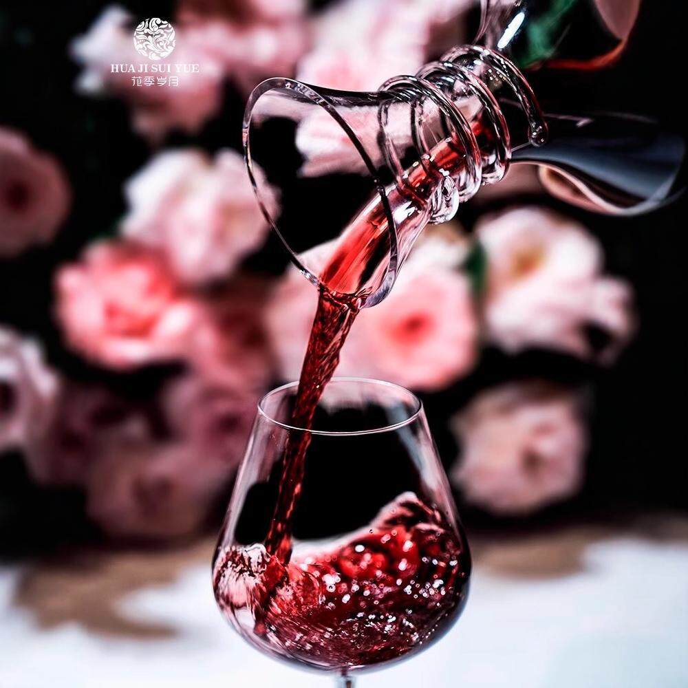 European Style Light Luxury Iceberg Waterfall Fast Wine Decanter Household Crystal Glass Wine Filter Decanter