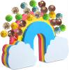 Wooden Lollipop Storage Rack Kidsren's Birthday Party Rainbow-Shaped Candy Storage Display Rack Desktop Candied Hawthorn Rack
