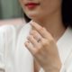 s925纯银简约男女戒轻奢百搭指环新款经典工厂批发莫桑石六爪戒指