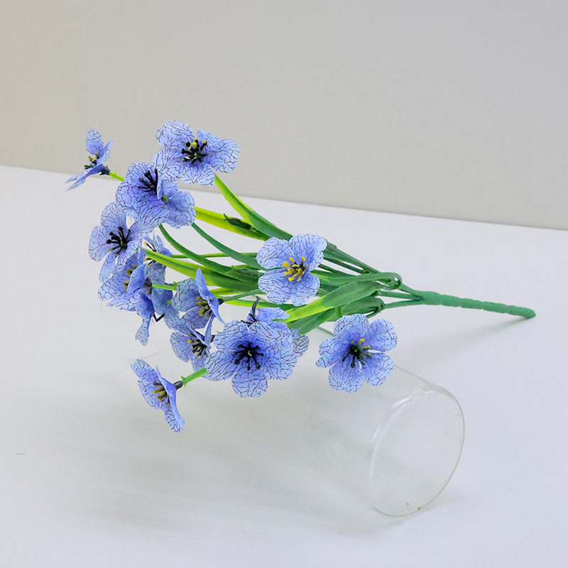 跨境代发 婚庆装饰仿真紫罗兰假花 路引插花 人造绿植塑料花艺摆