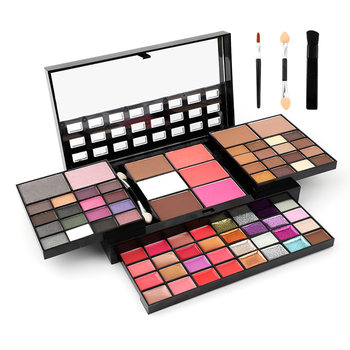 Cross-border exclusive 74 color makeup suit lip gloss blush eye shadow highlight combination plate wholesale makeup suit full set