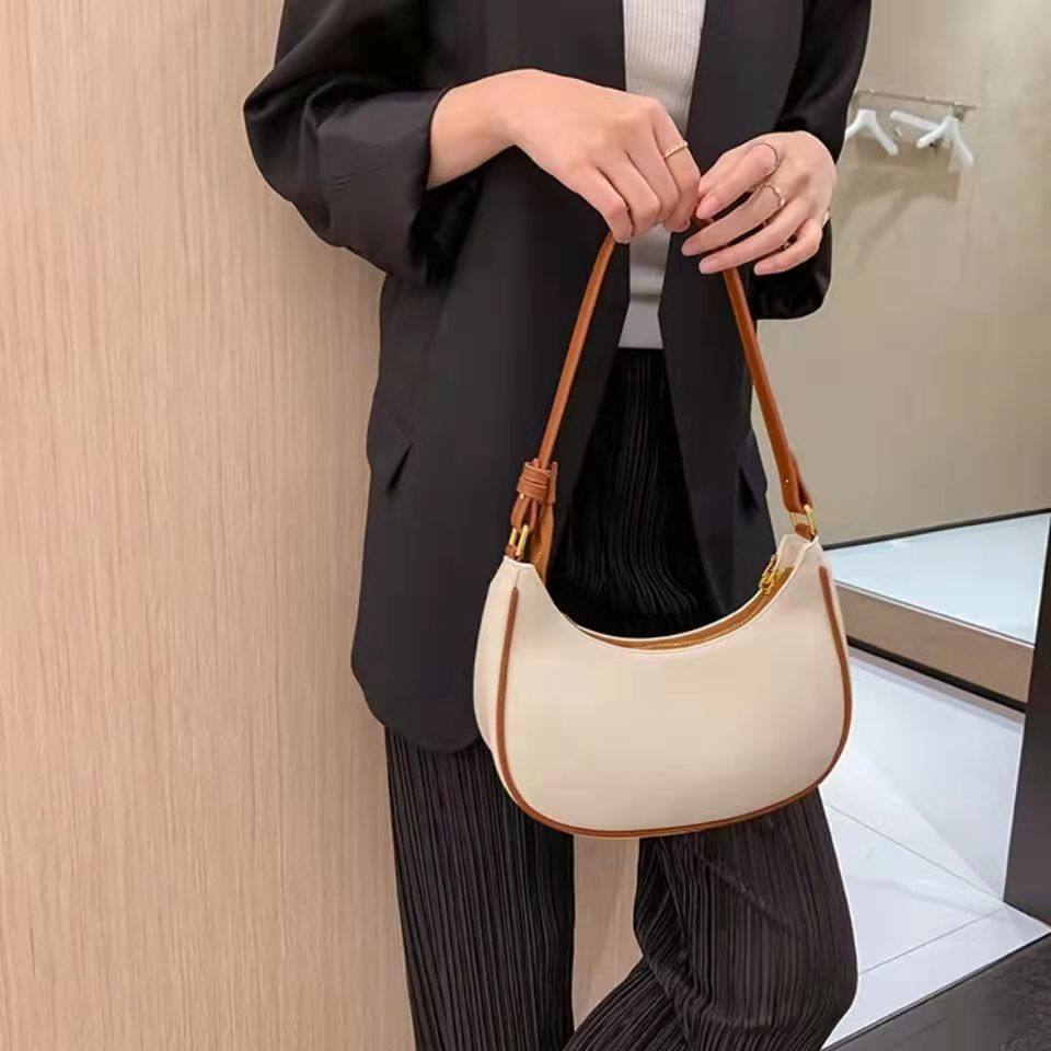 Korean Style Niche Small Bag, Trendy Women's Bag, Crescent Bag, Women's Shoulder Bag, Women's Handbag, High-End Fashion Armpit Bag for Women