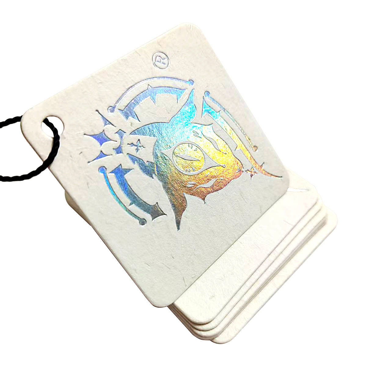 Pearlescent Black Card Spot Tag Luggage Tag Label Star Dot Paper Home Textile Tag Clothing Trademark Small Amount Customization