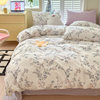 Spring New 60 cotton four-piece set simple small floral cotton bed sheet quilt cover three-piece bedding 4