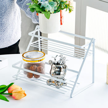 Cross-border kitchen rack desktop storage iron finishing rack bedroom dressing table cosmetics storage rack wholesale