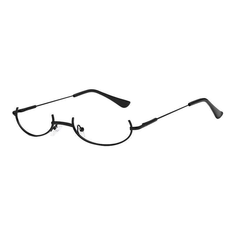 Online celebrity lower half-frame glasses women's decorative glasses frame lens-free eyes royal sister pure desire live broadcast anchor secretary glasses frame