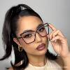 X Cross Glasses Frame Large Frame Cat Eye Metal Anti-Blue Light Flat Mirror Female Stylish Internet Celebrity European and American Fashion Glasses Frame