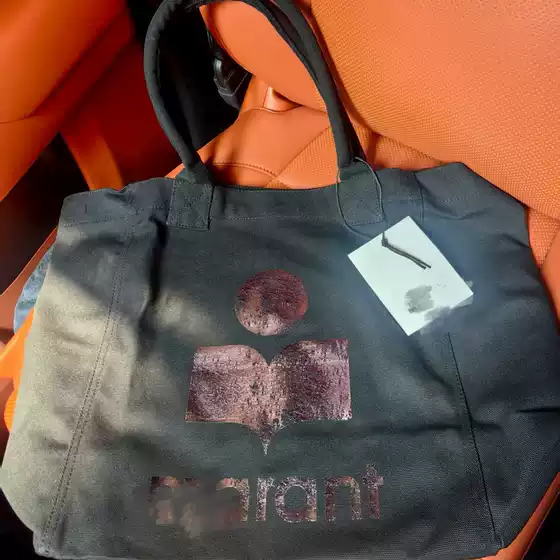 Lotte Japan Korean Style Canvas Bag Casual Shopping Bag Handbag Tote Bag Tote Bag Distressed Washed Style