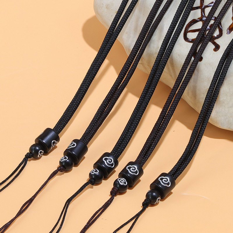 Xiangyun Silver Thread Pendant Lanyard Hand-Woven DIY Adjustable Braided Rope Necklace Rope Neck Strap Car Hanging Ornament Rope