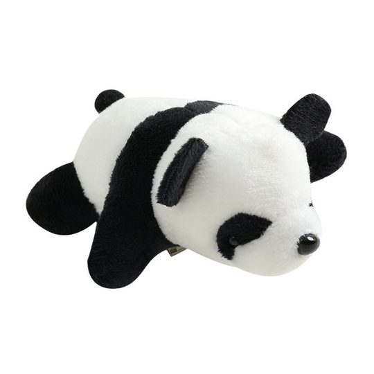 Internet Celebrant Plush Little Panda Doll Boutique Stereo Panda Head Brooch Lying Lying Lying Bear Cat Jewelry Schoolbag Pendant