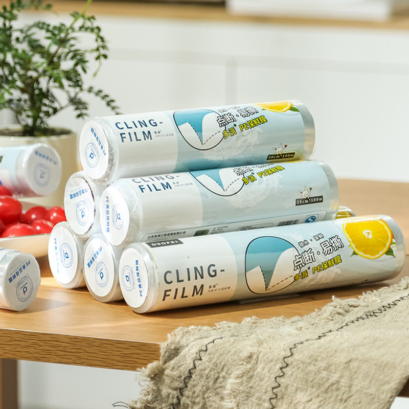 Fresh-keeping film household wholesale large number of disposable point-and-break kitchen refrigerator PE fresh-keeping film microwave oven high temperature resistant