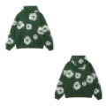 Dark green sweatshirt (white garland)