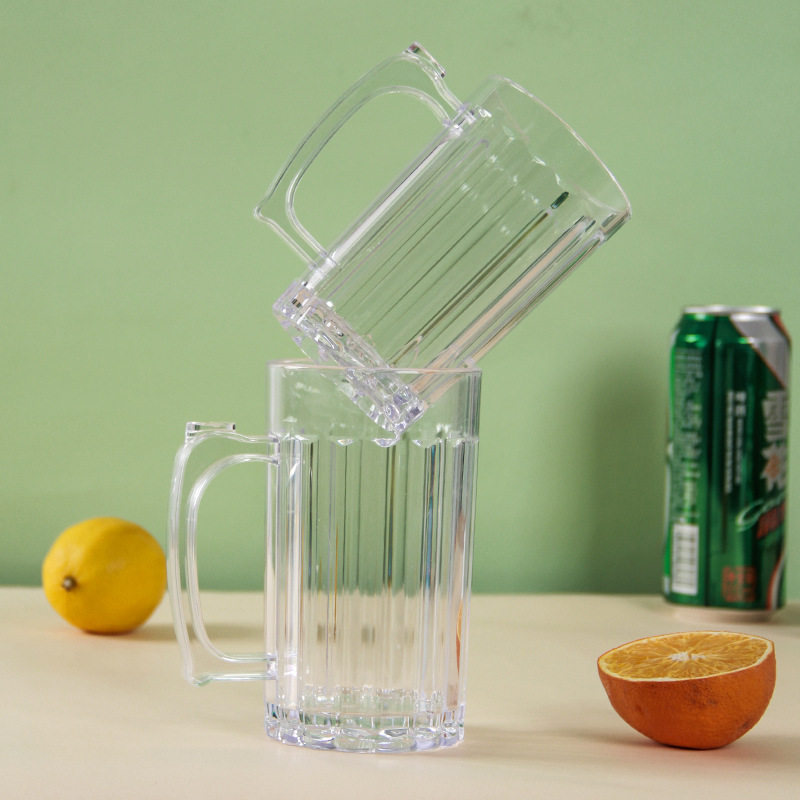 Acrylic Beer Cup Grill Hotel Bar KTV Beverage Large Capacity Plastic Cup Drop-resistant High Temperature Apron Cup