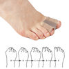 Orthosis Fiber Double-Hole Toe Separator Separator Foot Bone Overlapping Toe Thumb Men and Women Valgus Toe Set Toe Large
