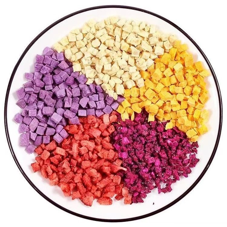 Fruit grains strawberry grains mango diced banana crushed apple grains 5*5 pineapple grains dragon fruit grains baking raw materials wholesale