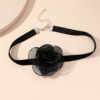 2023 New Collar Women's Necklace Lace Black Retro Necklace Light Luxury Niche Burgundy Velvet Camellia Clavicle Chain