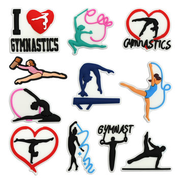 New Rhythmic Gymnastics Series Clogs Shoe Flower Shoe Buckle Pvc Soft Rubber Removable DIY Accessories Shoe Decorative Buckle