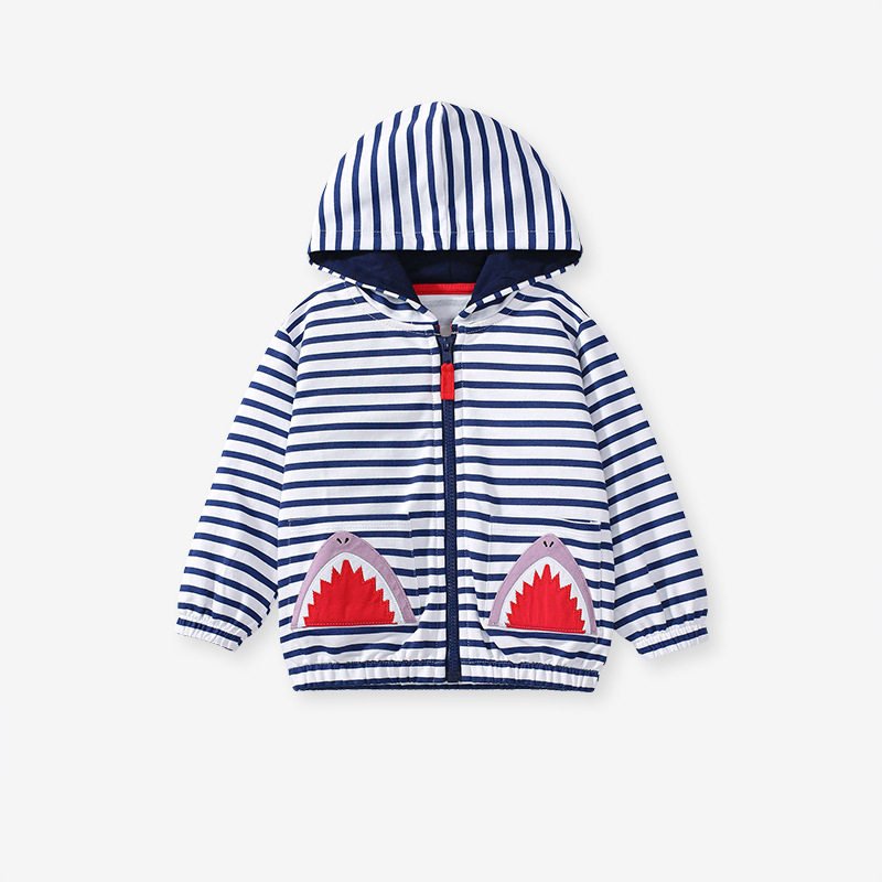 Autumn Long-sleeve Hooded Girls' Set, Striped Kids' Clothing, Cute Casual Kids' Outfit