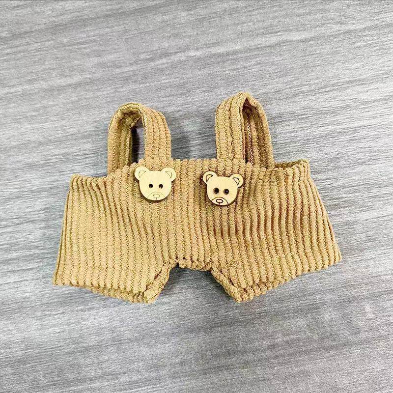 可爱迷你帆布包毛绒玩偶格子包西高地公仔扭棒小狗配饰格子裙娃衣