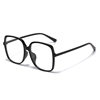 New Style Plain Black Frame Non-power Flat Mirror Retro Large Frame Anti-blue Light Frame Fashion High-end Sense Internet Red Glasses