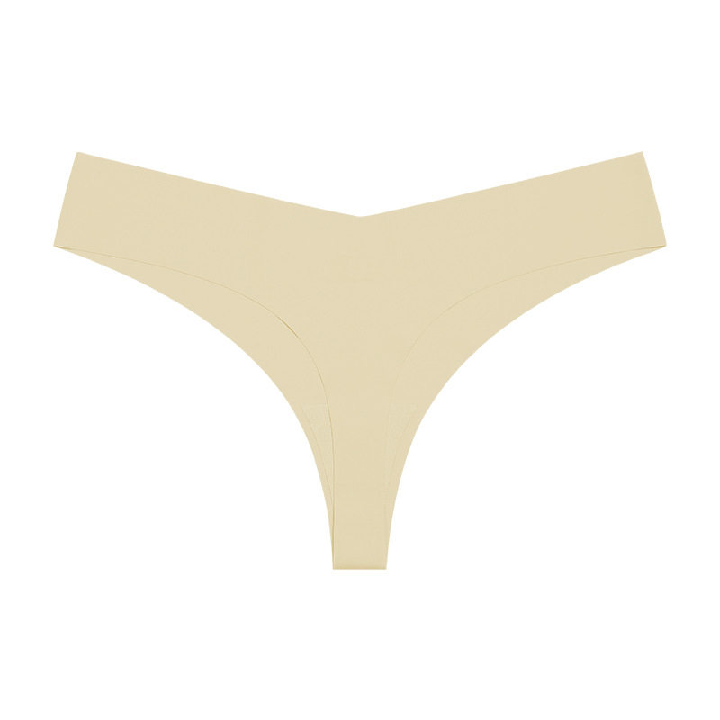 欧美低腰冰丝裸感无痕纯棉裆透气大码T型内裤 女士性感一片式内裤