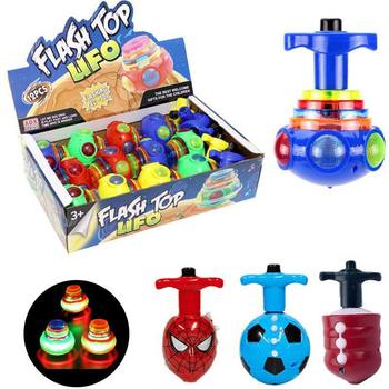 Cartoon luminous colorful gyro music rotating outdoor lights children flash toys night market stall supply wholesale