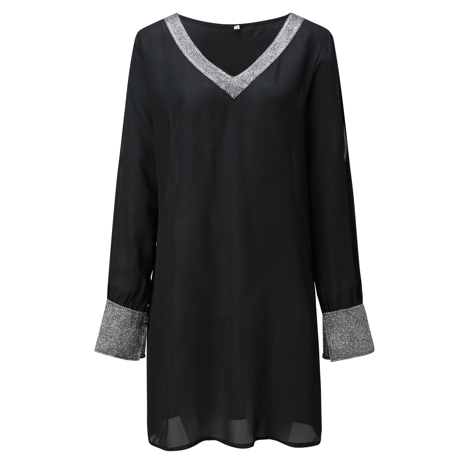 Women's Sequin Casual Long-Sleeve Dresses