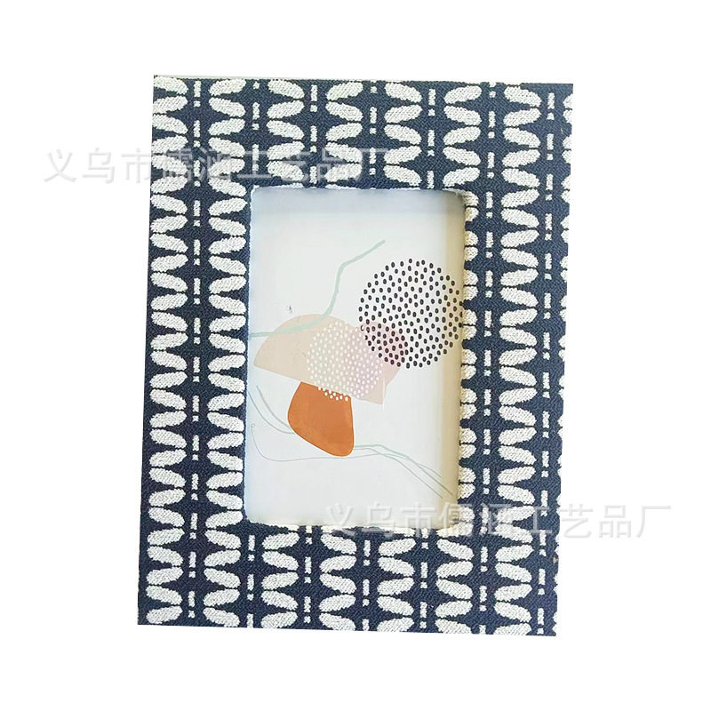 Creative simple rectangular square photo frame creative desk small decoration photo frame cross-border flannel edge frame