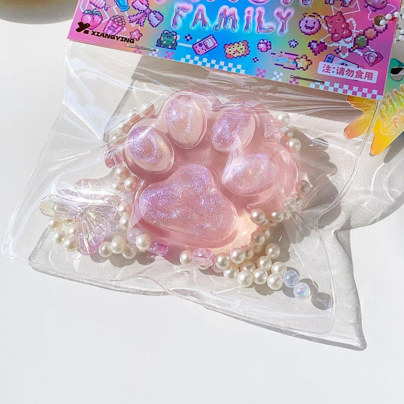 ガーリーピンククォーツ猫スクラッチ