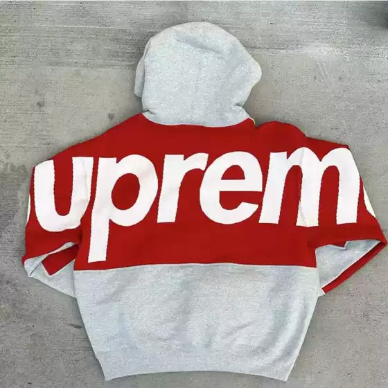 Supreme Big Logo Jacquard Hooded Sweatshirt Large Logo Hoodie Sweatshirt