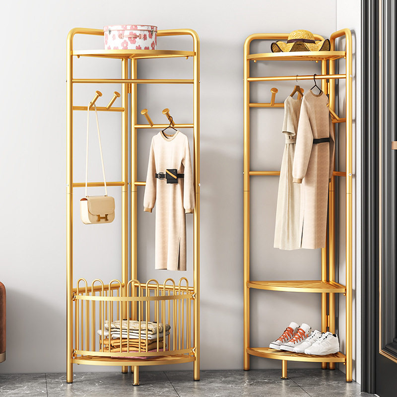 Corner Coat Rack Floor Bedroom Simple Corner Hanger Wall Storage Artifact Corner Clothes Rack Dirty Clothes Basket
