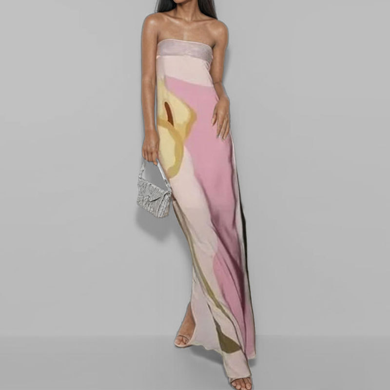 Sleeveless Floral Maxi Dress Stylish Sexy Spring Collection Perfect for Casual or Evening Wear Wholesale Available