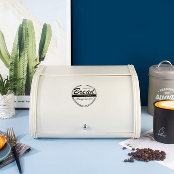 Nordic Style Flip Bread Box Baking Storage Box Mask Fitting Box Wrought Iron Cosmetics Storage Certificate Storage Box