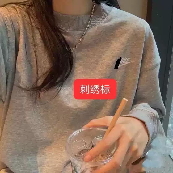 Spring and Autumn New Casual Trendy Brand Sweatshirt Embroidered Men's and Women's Round Neck Loose Pullover Couple Long-Sleeved Tops and Jackets