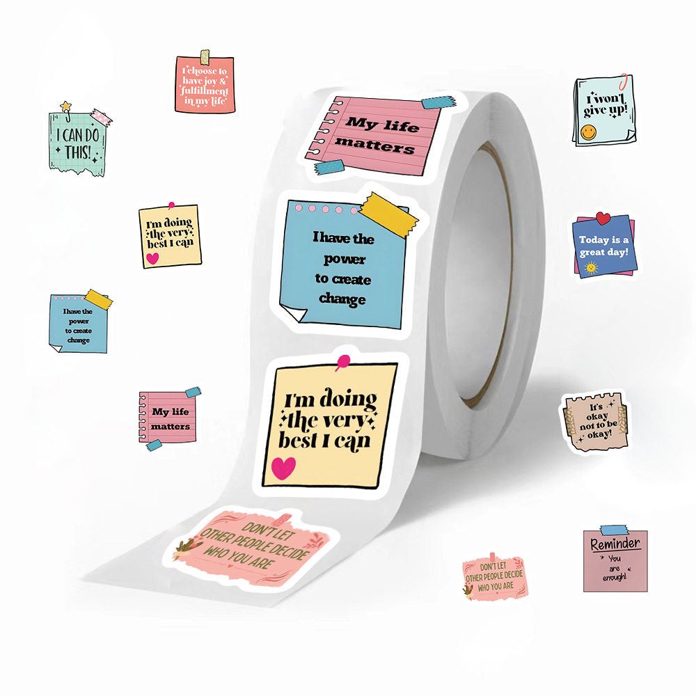 500 sheets/roll roll paste cross-border hot-selling adhesive tape self-affirmation hand account material can be decorated envelope paste dots