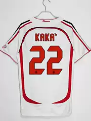 Classic Retro 0607Ac Milan Champions League Edition No. 22 No. 99 Kaka Inzaghi Maldini Commemorative Football Uniform