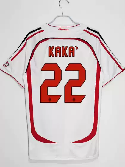 Classic Retro 0607Ac Milan Champions League Edition No. 22 No. 99 Kaka Inzaghi Maldini Commemorative Football Uniform