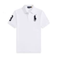 Polo shirt-white with big black label