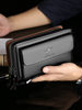 Men's Handbag Business Clutch Bag Men's Double Zipper Large Capacity Mobile Phone Bag Cross-border Foreign Trade Multi-card Clutch Bag