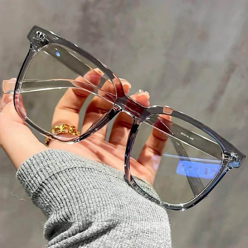 Cross-Border New Style Eyeglass Frames for Women, Korean and Japanese Version, Plain Mirror, Men's Face-Slimming Retro Literary Eyeglass Frames