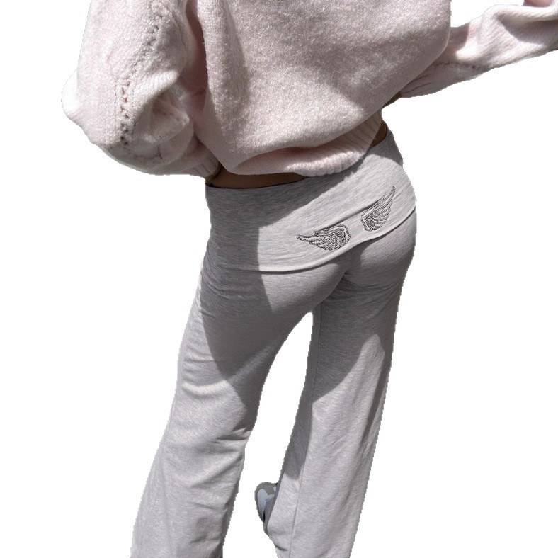 Womens Casual Set Solid Color Wing Design Sequin Embroidery Fashionable for Fall Winter Wholesale Available